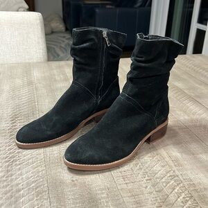 LUCCA LANE Donny Slouch Ankle Bootie black suede in  LIKE NEW condition.